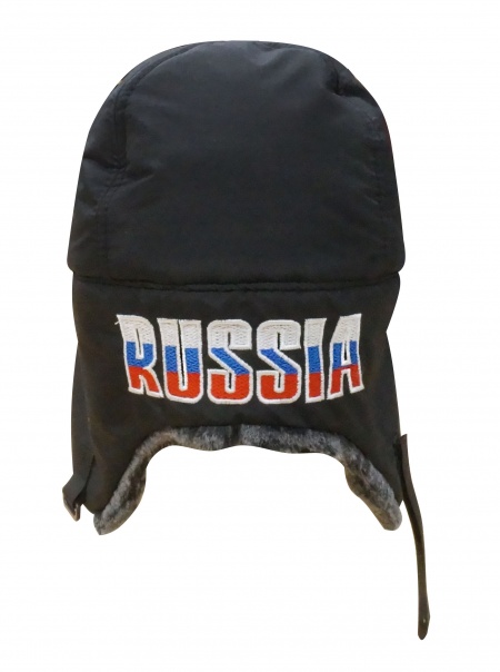 Ушанка с вышивкой Россия